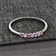 3 - Reina 2.00 mm Pink Sapphire and Diamond 7 Stone Wedding Band 
