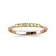 3 - Reina 2.00 mm Yellow Sapphire and Diamond 7 Stone Wedding Band 