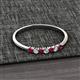 3 - Reina 2.00 mm Ruby and Diamond 7 Stone Wedding Band 