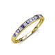 3 - Aqilia 2.00 mm Tanzanite and Diamond 13 Stone Wedding Band 
