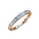 3 - Aqilia 2.00 mm Blue Topaz and Diamond 13 Stone Wedding Band 
