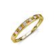 3 - Aqilia 2.00 mm Citrine and Diamond 13 Stone Wedding Band 