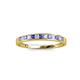 2 - Aqilia 2.00 mm Tanzanite and Lab Grown Diamond Wedding Band 