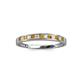 2 - Aqilia 2.00 mm Citrine and Lab Grown Diamond Wedding Band 