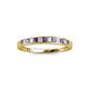 2 - Aqilia 2.00 mm Iolite and Lab Grown Diamond Wedding Band 