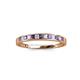 2 - Aqilia 2.00 mm Iolite and Lab Grown Diamond Wedding Band 