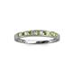 2 - Aqilia 2.00 mm Peridot and Lab Grown Diamond Wedding Band 