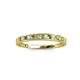 2 - Aqilia 2.00 mm Peridot and Lab Grown Diamond Wedding Band 