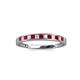 2 - Aqilia 2.00 mm Ruby and Lab Grown Diamond Wedding Band 
