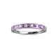 2 - Aqilia 2.00 mm Amethyst and Lab Grown Diamond Wedding Band 