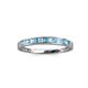 2 - Aqilia 2.00 mm Blue Topaz and Lab Grown Diamond Wedding Band 