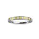 2 - Aqilia 2.00 mm Yellow Sapphire and Lab Grown Diamond Wedding Band 