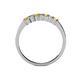 4 - Evia 2.50 mm Princess Cut Citrine and Diamond 7 Stone Wedding Band 