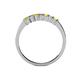 4 - Evia 2.50 mm Princess Cut Yellow Sapphire and Diamond 7 Stone Wedding Band 