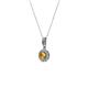 2 - Shanon Citrine and Diamond Halo Pendant 