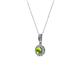 2 - Shanon Peridot and Diamond Halo Pendant 