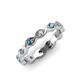 3 - Breanna 2.20 mm Blue Topaz and Diamond Eternity Band 