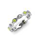 3 - Breanna 2.20 mm Peridot and Diamond Eternity Band 