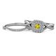 1 - Maisie  Prima 0.62 ctw Yellow Diamond (3.80 mm) Halo Bridal Set Ring 