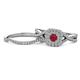 1 - Maisie  Prima 0.63 ctw Ruby (3.80 mm) Halo Bridal Set Ring 