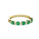 3 - Keva 3.40 mm Emerald 5 Stone Wedding Band 