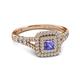2 - Zinnia Prima Tanzanite and Diamond Double Halo Engagement Ring 