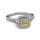 2 - Zinnia Prima Yellow Sapphire and Diamond Double Halo Engagement Ring 