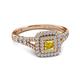 2 - Zinnia Prima Yellow Sapphire and Diamond Double Halo Engagement Ring 