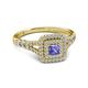 2 - Zinnia Prima Tanzanite and Diamond Double Halo Engagement Ring 