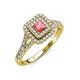 3 - Zinnia Prima Pink Tourmaline and Diamond Double Halo Engagement Ring 