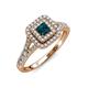 3 - Zinnia Prima London Blue Topaz and Diamond Double Halo Engagement Ring 