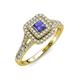 3 - Zinnia Prima Tanzanite and Diamond Double Halo Engagement Ring 