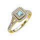 3 - Zinnia Prima Aquamarine and Diamond Double Halo Engagement Ring 