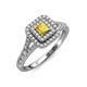 3 - Zinnia Prima Yellow Sapphire and Diamond Double Halo Engagement Ring 
