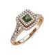 3 - Zinnia Prima Diamond and Lab Created Alexandrite Double Halo Engagement Ring 