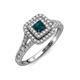 3 - Zinnia Prima London Blue Topaz and Diamond Double Halo Engagement Ring 