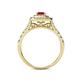 4 - Zinnia Prima Ruby and Diamond Double Halo Engagement Ring 