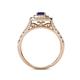 4 - Zinnia Prima Blue Sapphire and Diamond Double Halo Engagement Ring 