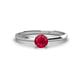 1 - Solus Round Ruby Solitaire Engagement Ring  