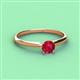 2 - Solus Round Ruby Solitaire Engagement Ring  