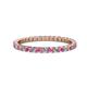 1 - Joyce 2.00 mm Pink Sapphire and Lab Grown Diamond Eternity Band 