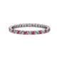 1 - Joyce 2.00 mm Pink Tourmaline and Lab Grown Diamond Eternity Band 