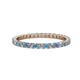 1 - Joyce 2.00 mm Blue Topaz and Lab Grown Diamond Eternity Band 