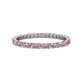 1 - Joyce 2.00 mm Rhodolite Garnet and Lab Grown Diamond Eternity Band 