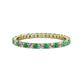 1 - Joyce 2.00 mm Emerald and Lab Grown Diamond Eternity Band 