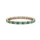 1 - Joyce 2.00 mm Emerald and Lab Grown Diamond Eternity Band 