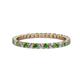 1 - Joyce 2.00 mm Green Garnet and Lab Grown Diamond Eternity Band 