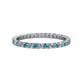 1 - Joyce 2.00 mm London Blue Topaz and Lab Grown Diamond Eternity Band 