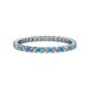 1 - Joyce 2.00 mm Blue Topaz and Lab Grown Diamond Eternity Band 