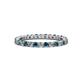 1 - Joyce 2.30 mm Blue and White Lab Grown Diamond Eternity Band 